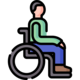 photo logo d'une personne à mobilité réduite